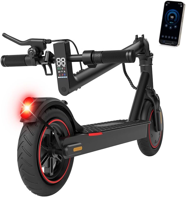 Electric Scooter for Adults & Teens, Peak 1200W Motor, Up to 28 MPH, Foldable E-Scooter with App Control & Long-Range Performance