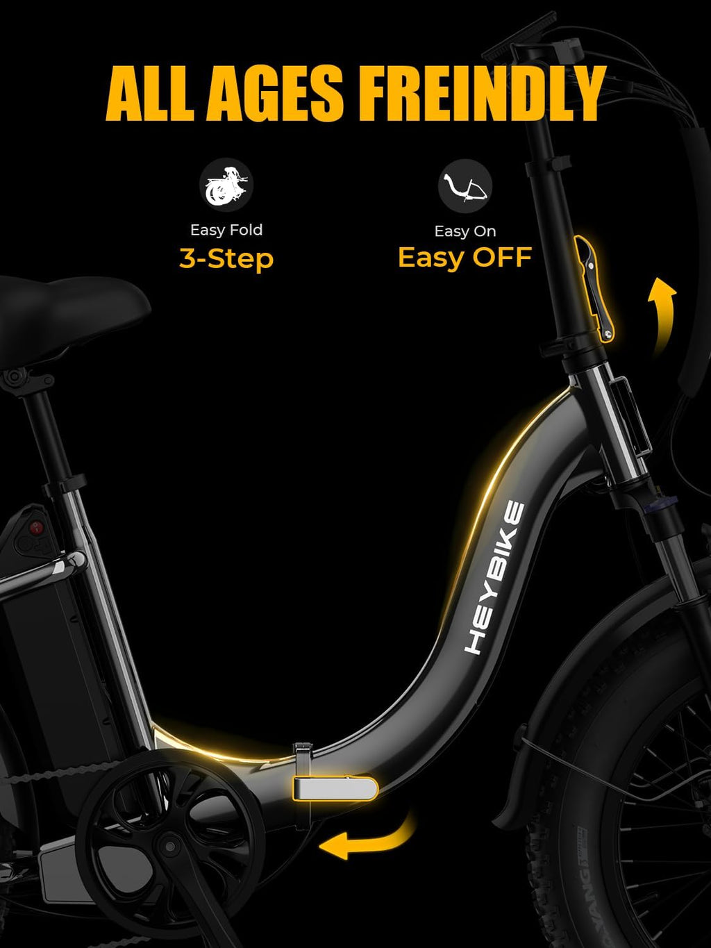 20" Foldable Fat Tire Electric Bike for Adults, Peak 1400W Motor, Up to 28 MPH, Step-Through All-Terrain E-Bike with Up to 65 Miles Range