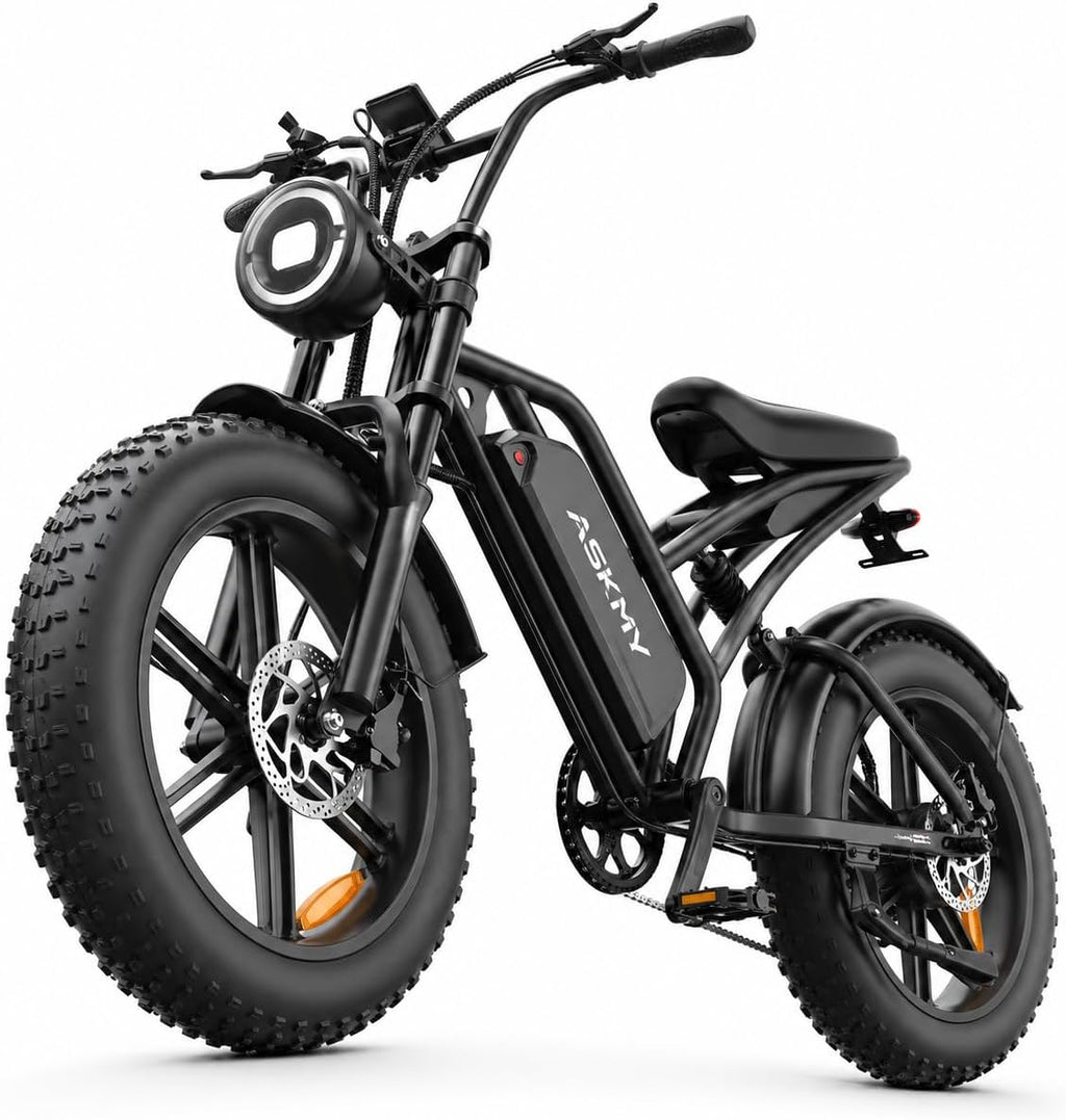 20" Fat Tire Electric Bike for Adults – 1000W Max Motor, UL 2849 Certified Safety E-Bike with 48V 15Ah Removable Battery