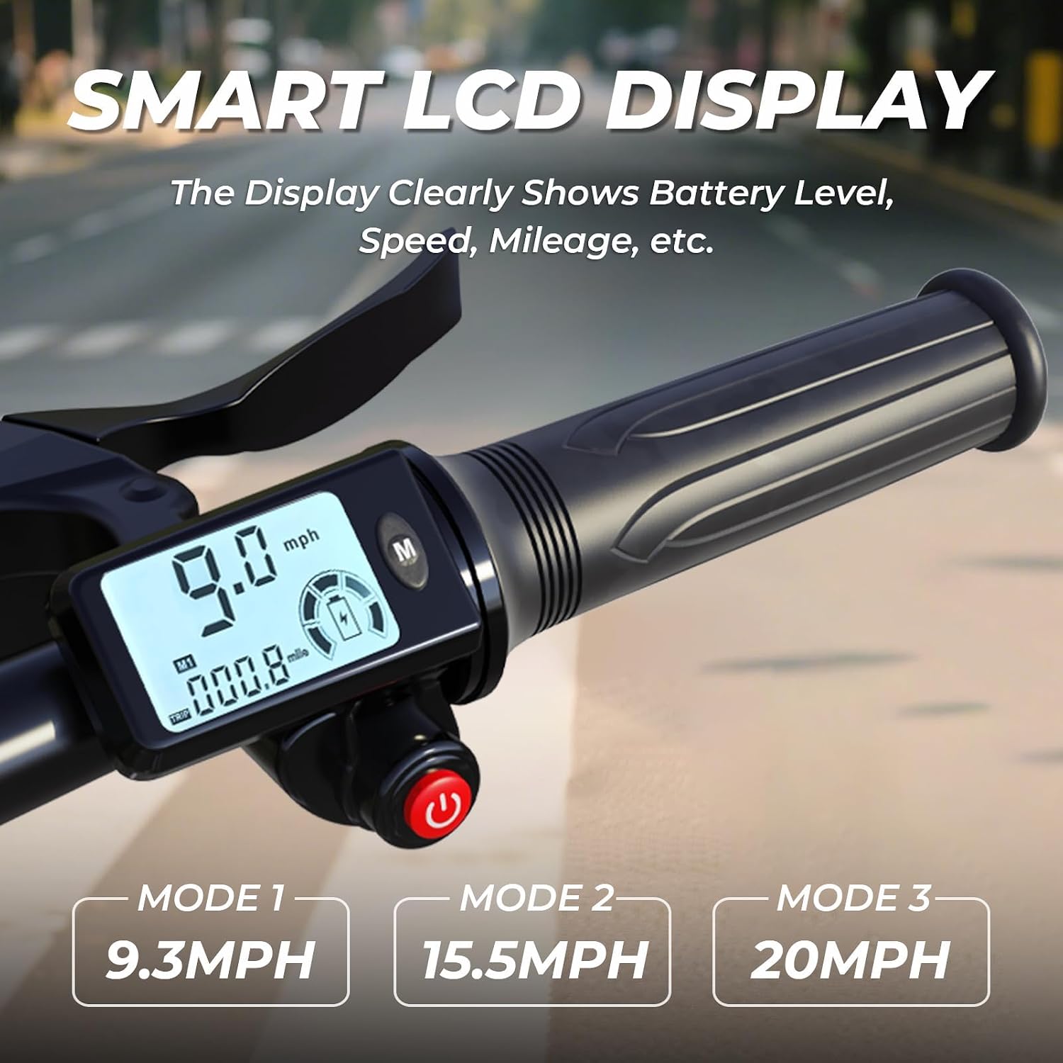 16" Foldable Electric Bike for Adults, Peak 630W Motor, Up to 20 MPH, Mini Commuter E-Bike with LCD Display & Up to 35 Miles Pedal-Assist Range