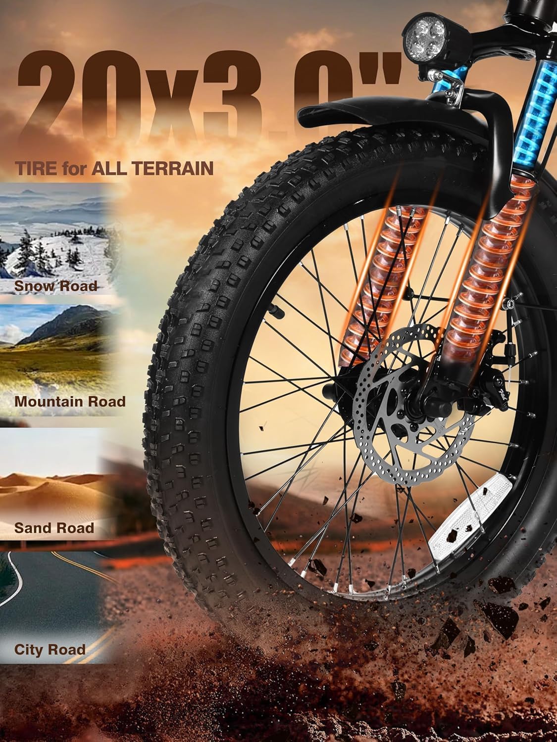 20" Foldable Fat Tire Electric Bike for Adults, 1200W Peak Motor, Step-Through Cargo E-Bike, 7-Speed, Up to 55 Mile Range, NFC Unlock