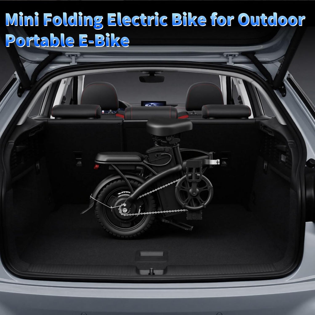 14" Foldable Electric Bike for Adults, 1000W Peak Motor, Up to 45 Mile Range, Compact Commuter E-Bike