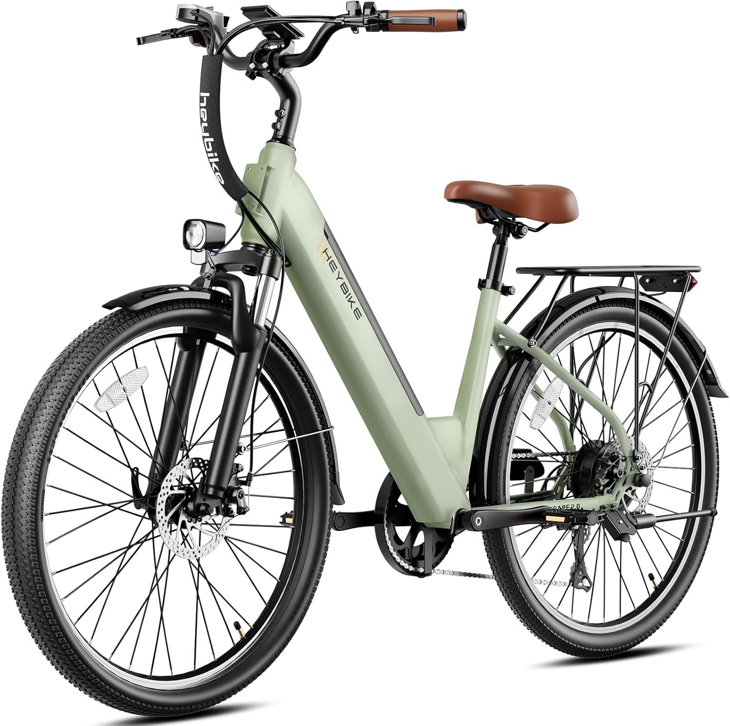 26" Electric Commuter Bike for Adults, 1200W Peak Motor, Up to 50 Mile Range, 7-Speed City E-Bike with Removable Power Pack