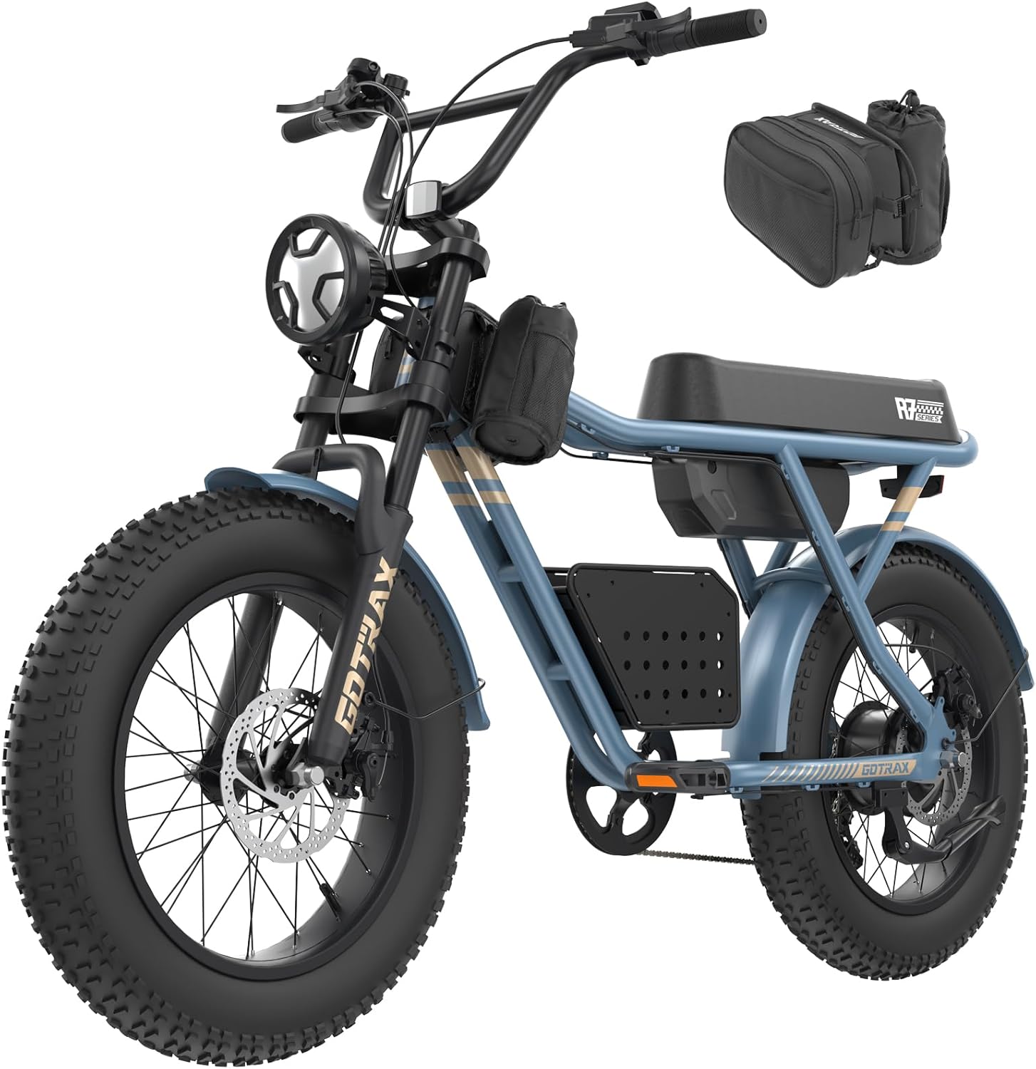 20" Fat Tire Electric Bike for Adults, 750W Motor, Up to 25 MPH, Up to 45 Mile Range, City & All-Terrain Commuter E-Bike with Rear Basket