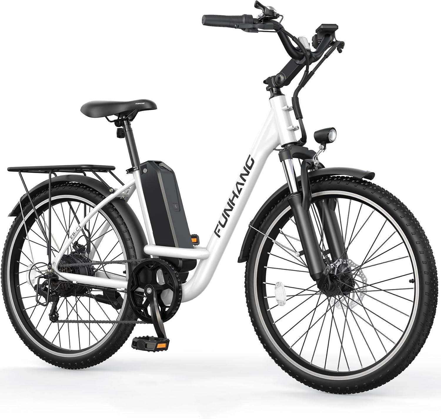 1000W Peak Electric City Cruiser Bike for Adults, 26" E-Bike with Up to 20 MPH Speed, 50 Miles Range, 7-Speed Gear System, Adjustable Stem & UL 2849 Certified