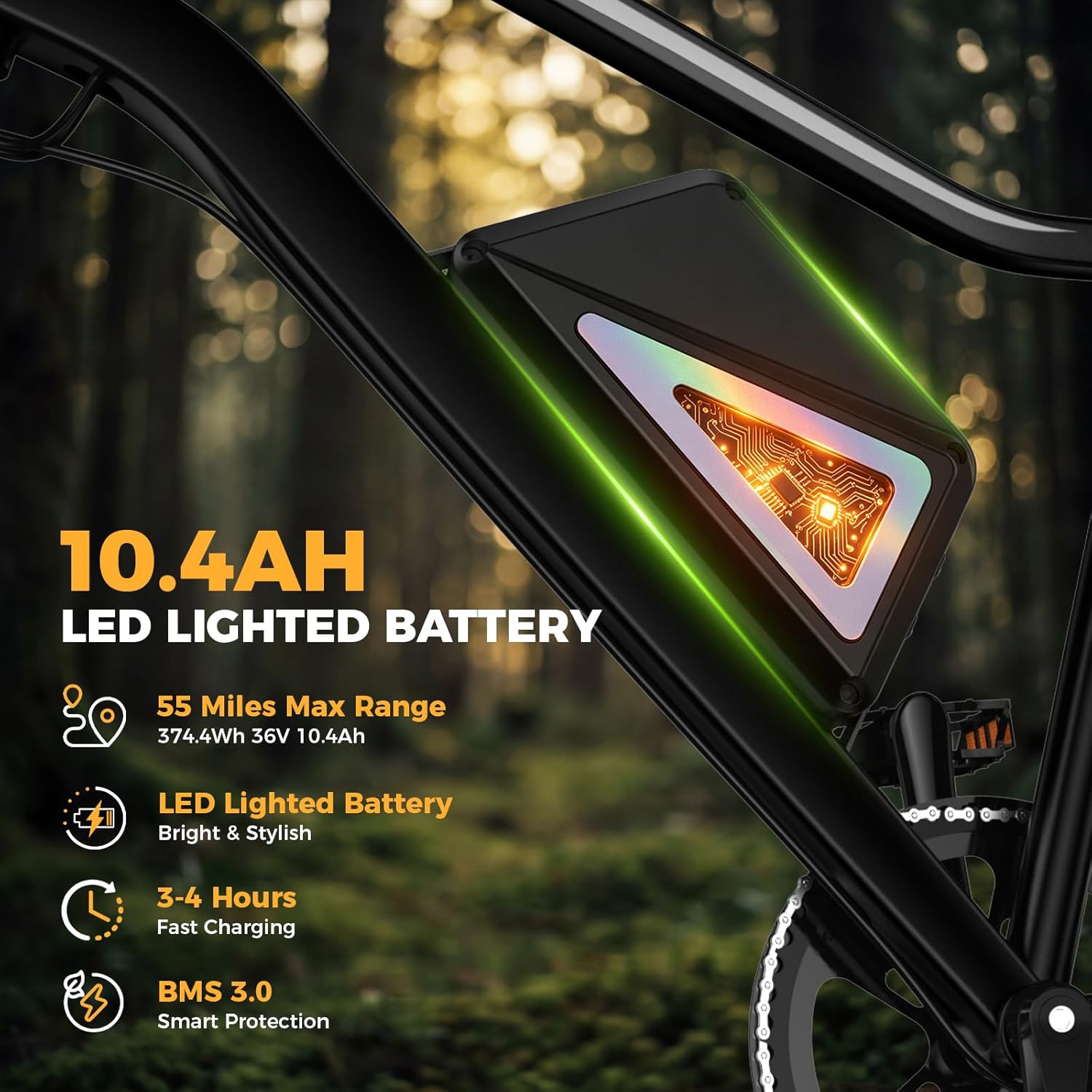 Electric Bike for Adults, 26" Commuter & 14" Foldable E-Bike, 1000W/1500W Peak Motor, Up to 55–80 Miles Range, Removable Power Pack for Urban Commuting