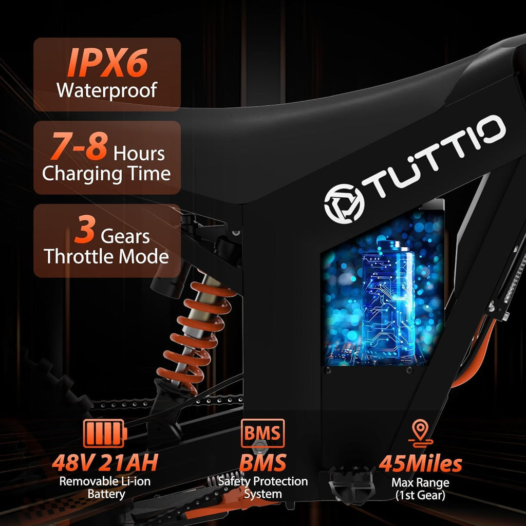 Electric Dirt Bike for Adults with Peak 2000W Motor, 14"/12" Fat Tires, Hydraulic Brakes, Off-Road Electric Motorcycle