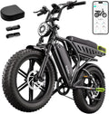 1500W Peak Electric Bike for Adults, 20" Fat Tire All-Terrain E-Bike, Up to 60–130 Miles Range, Electric Dirt Bike Style, UL 2849 Certified