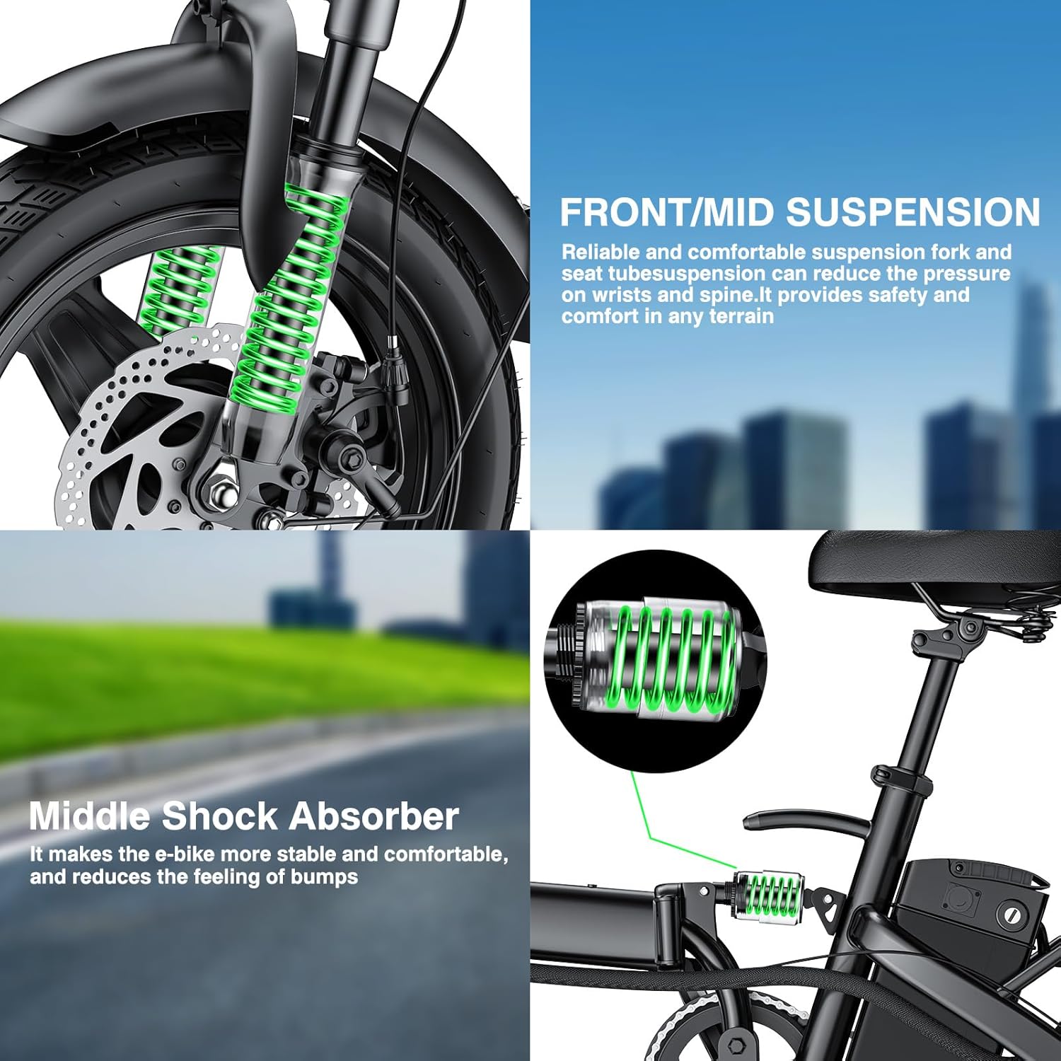 Foldable Electric Bike for Adults & Teens – Compact E-Bike with Pedal Assist, High-Speed Performance, and Extended Riding Range