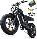 Electric Dirt Bike for Adults, 20" Fat Tire E-Bike with NFC & Password Unlock, Up to 60–100 Miles Range, High-Power Motor Options & All-Terrain Performance