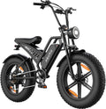 20" Fat Tire Electric Mountain Bike for Adults, Peak 1500W Motor, All-Terrain E-Bike with Up to 60 Miles Pedal-Assist Range