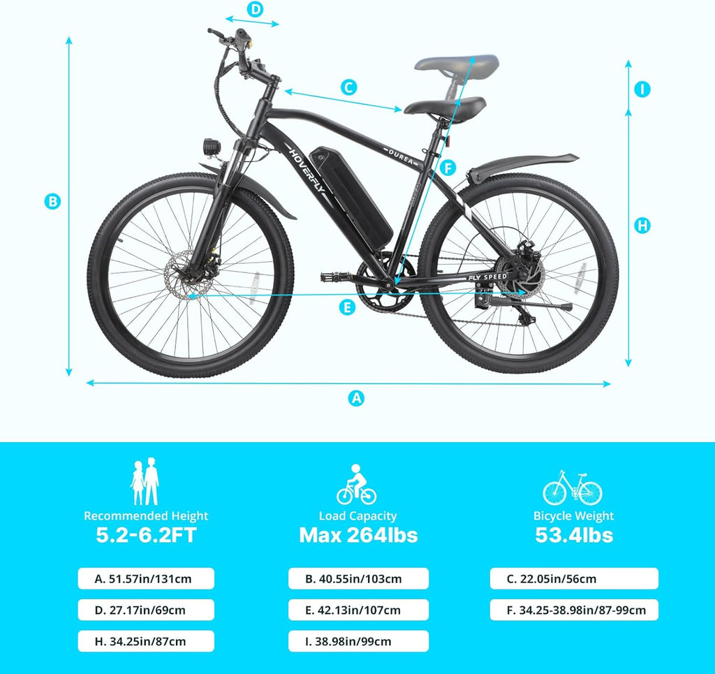 750W/500W Peak Electric Bike for Adults, 26"/16" E-Bike Options, Up to 15.5–20 MPH Speed, Removable Power Pack, UL 2849 Certified Commuter & Trail Bicycle
