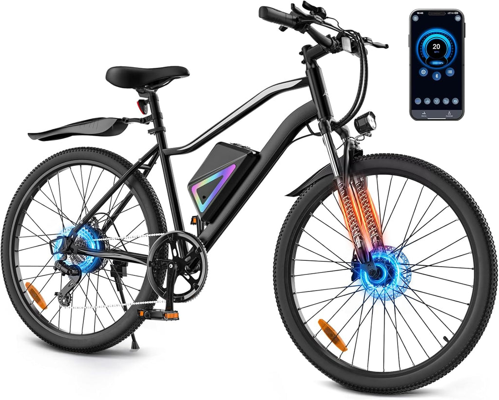 Electric Bike for Adults, 26" Commuter & 14" Foldable E-Bike, 1000W/1500W Peak Motor, Up to 55–80 Miles Range, Removable Power Pack for Urban Commuting