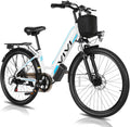26" Step-Through Electric Bike for Adults with 750W Peak Motor, 7-Speed Gear System, Cruise Control, Up to 20 MPH & 50 Miles Range
