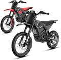 Electric Dirt Bike, 5500W Peak Mid-Drive Motor, Up to 50 MPH, Up to 60 Mile Range, Hydraulic Brakes, Dual Suspension, 17"/14" Off-Road Tires