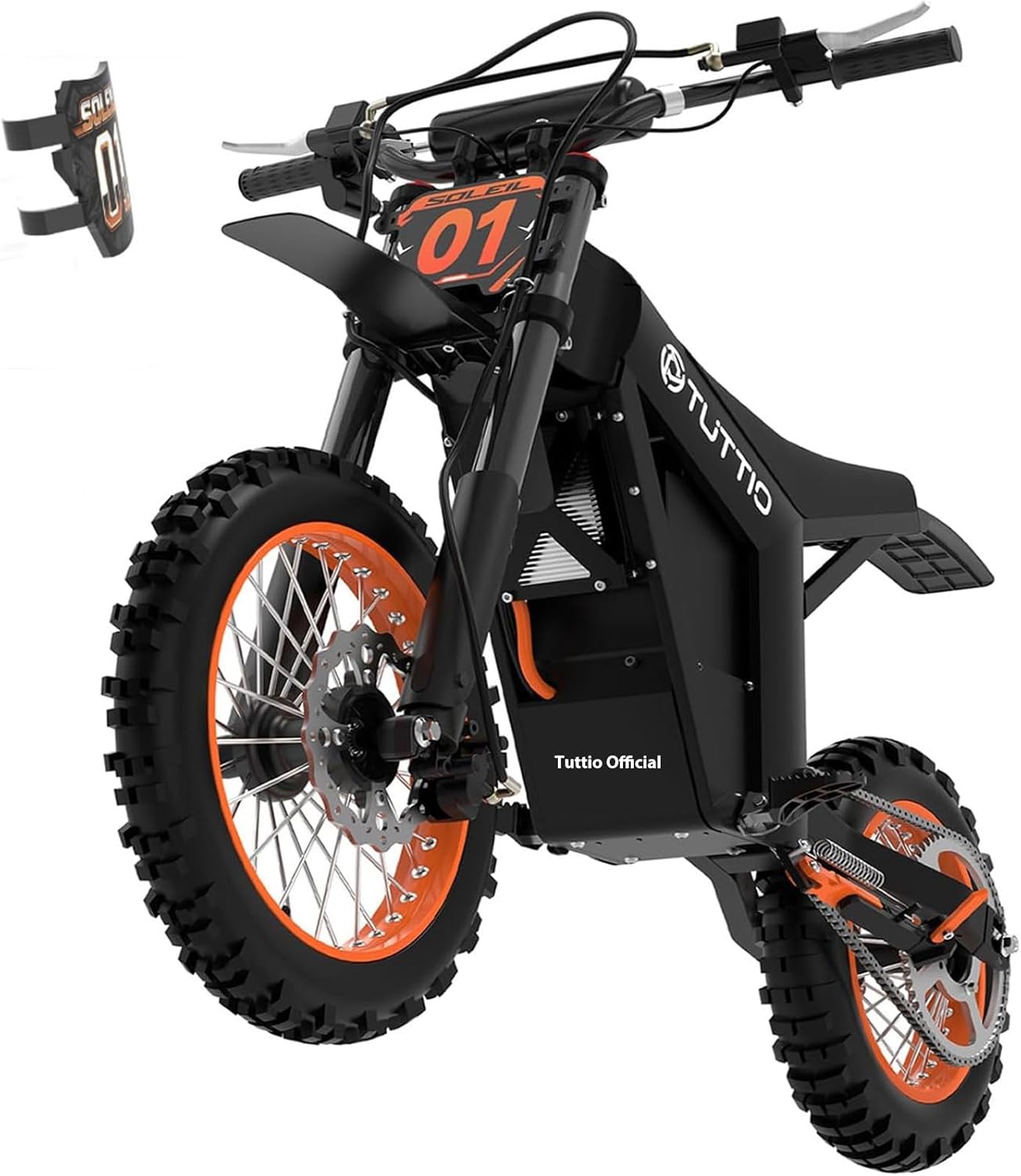 2000W Adult Electric Pit Bike – 14"/12" Staggered Fat Tires, 48V 21Ah Off-Road Electric Motorcycle with Dual Hydraulic Brakes