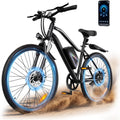 26" Electric Bike for Adults, Peak 1000W Motor, 5-Speed Commuter E-Bike, Up to 20 MPH & 60+ Miles Range with Front Suspension