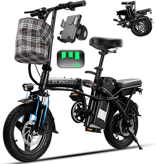 1200W Peak Electric Bike for Adults, Commuter E-Bike with Up to 28 MPH Speed, 32 Miles Range, Removable Waterproof Power Pack, Dual Disc Brakes, UL 2849 Certified