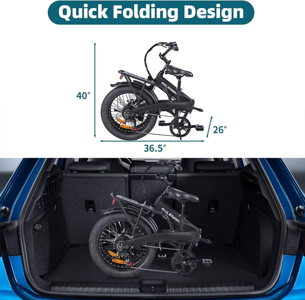 14" Mini Foldable Electric Bike for Adults – 700W Peak Motor, Removable 48V E-Bike for Commuting
