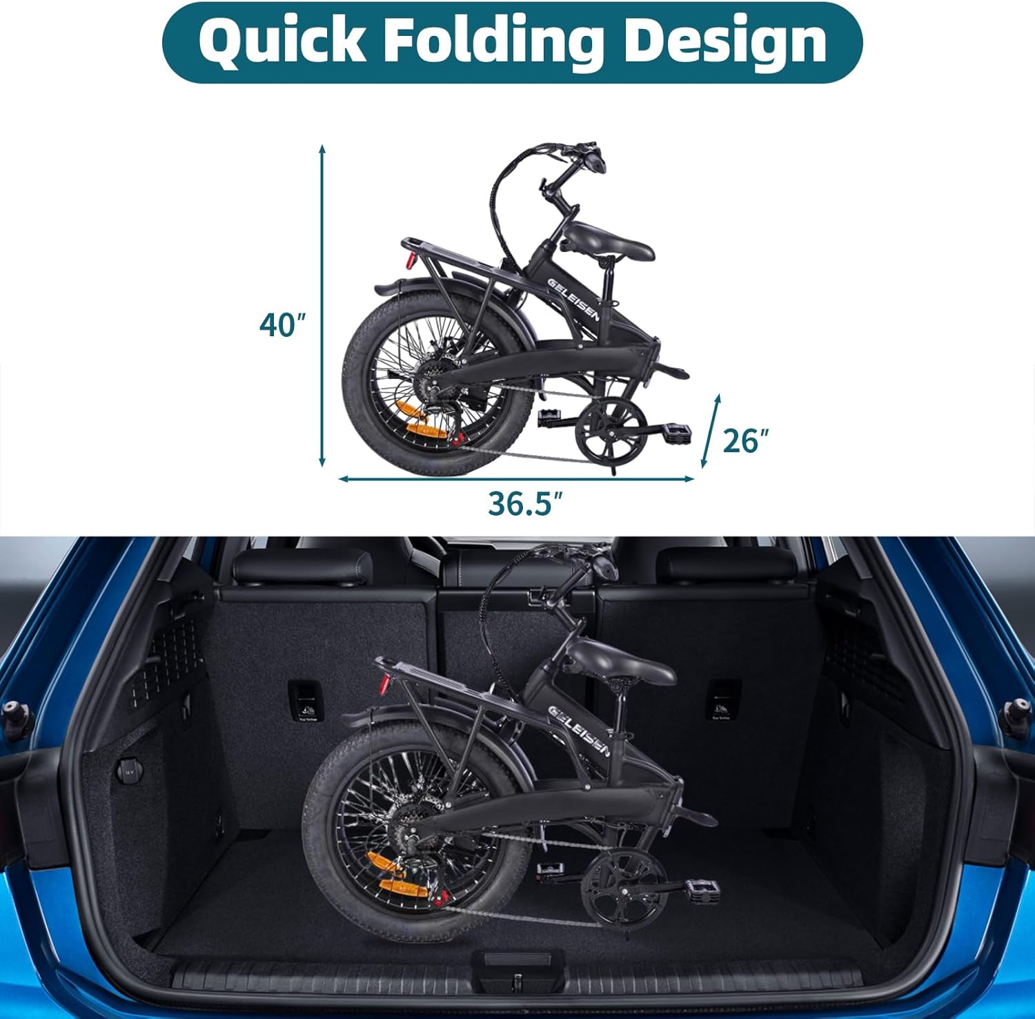 14" Mini Foldable Electric Bike for Adults – 700W Peak Motor, Removable 48V E-Bike for Commuting