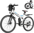 26" Folding Electric Mountain Bike for Adults, Peak 750W Motor, Up to 20 MPH, Dual Suspension Commuter E-Bike