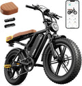 High-Power 1500W Peak Electric Bike for Adults – 20" Fat Tire, Full Suspension, 7-Speed E-Bike (UL 2849 Certified)