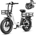 20" Foldable Fat Tire Electric Bike for Adults, 1400W Peak Motor, Up to 28 MPH, Step-Thru All-Terrain E-Bike with Front Suspension