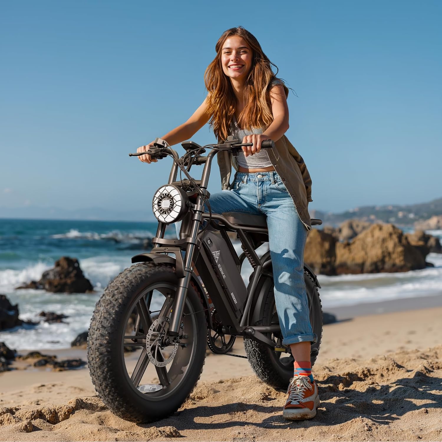 1500W Peak Electric Bike for Adults, 20" Fat Tire All-Terrain E-Bike, Up to 60–110 Miles Range, Electric Dirt Bike Style, UL 2849 Certified