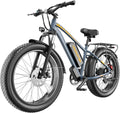 26" × 4" Fat Tire Electric Mountain Bike for Adults, 1500W Peak Motor, Up to 32 MPH, Up to 90 Mile Range, 7-Speed Full Suspension E-Bike