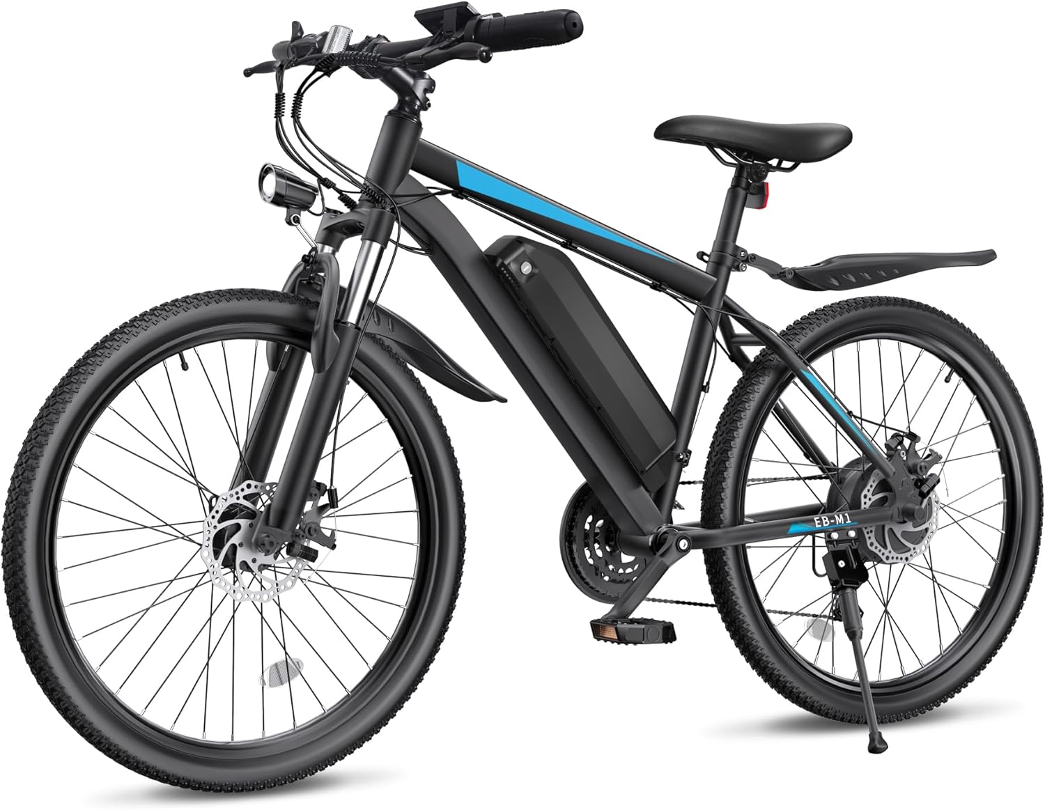 26" Electric Mountain Bike for Adults, 1000W Peak Motor E-Bike, Up to 20 MPH & 50 Miles Range, 7-Speed Gear System, Front Suspension, LCD Display, UL 2849 Certified