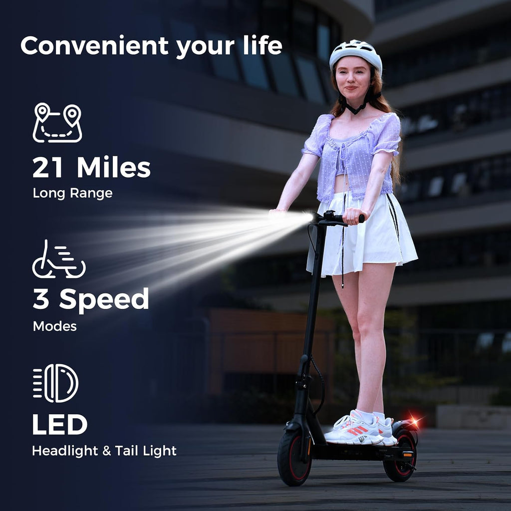 Electric Scooter for Adults & Teens, Peak 1200W Motor, Up to 28 MPH, Foldable E-Scooter with App Control & Long-Range Performance
