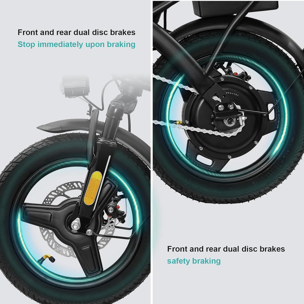 Foldable Electric Bike for Adults & Teens – Compact E-Bike with Pedal Assist, High-Speed Performance, and Extended Riding Range