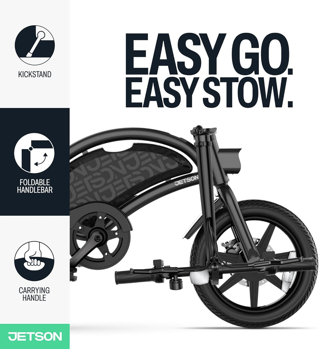 Foldable Mini Electric Bike for Adults & Teens, Up to 15.5 MPH, Compact E-Bike with Carry Handle, Cruise Control & Up to 15 Miles Range