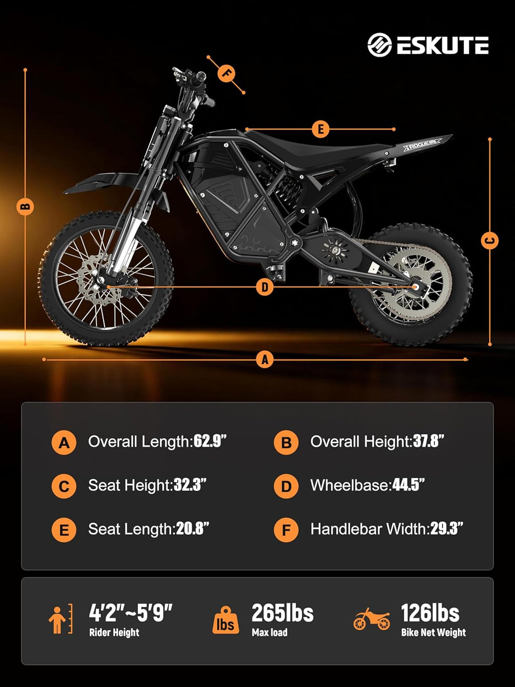 3500W Peak Electric Dirt Bike for Teens & Adults, 38 MPH E-Motorcycle with Up to 53 Miles Range, Hydraulic Dual Suspension & High-Performance Mid-Drive System