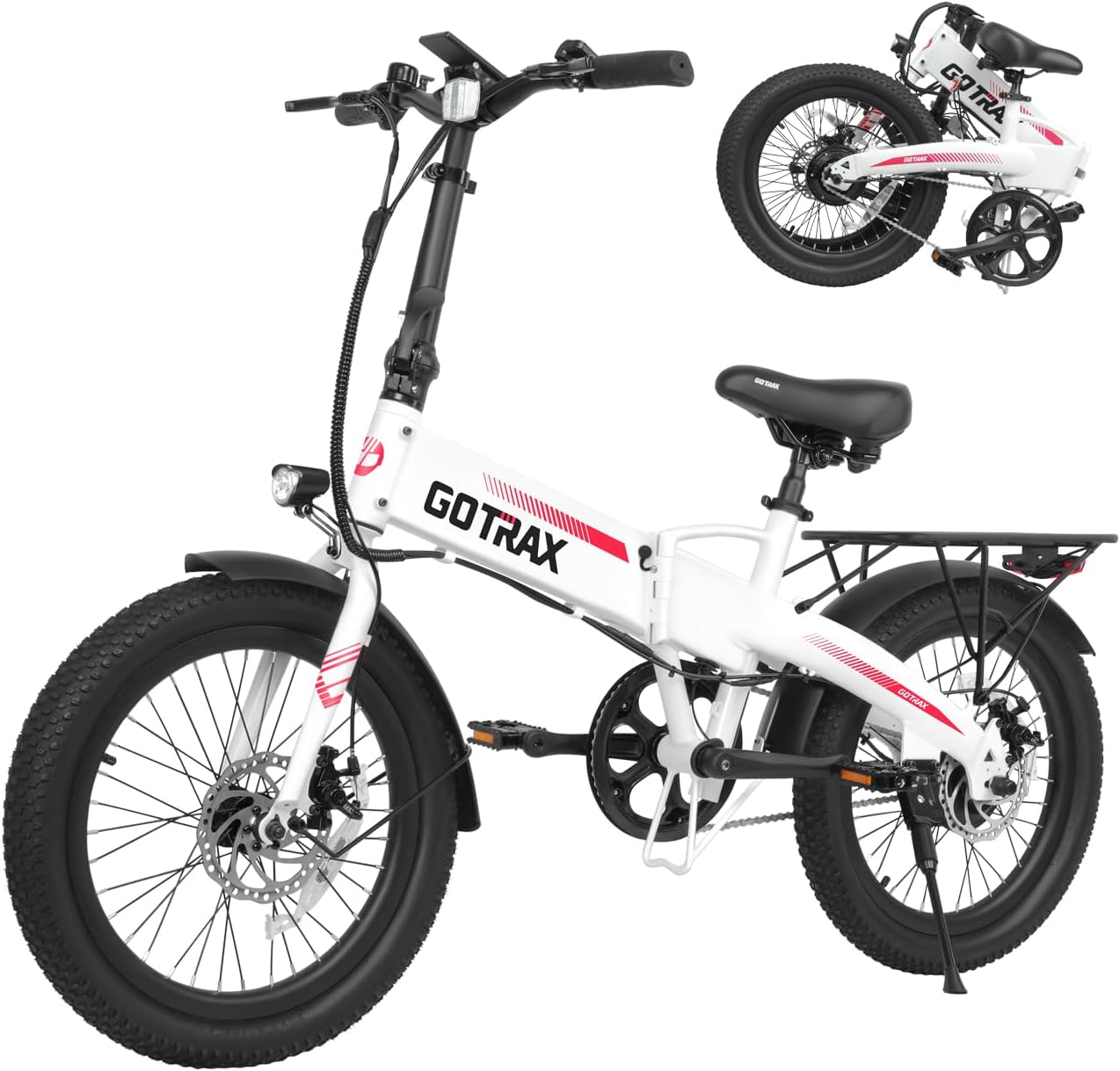 20" Folding Electric Bike for Adults, Peak 500W Motor, Up to 20 MPH, Long-Range Commuter E-Bike with LCD Display & 5 Pedal Assist Levels