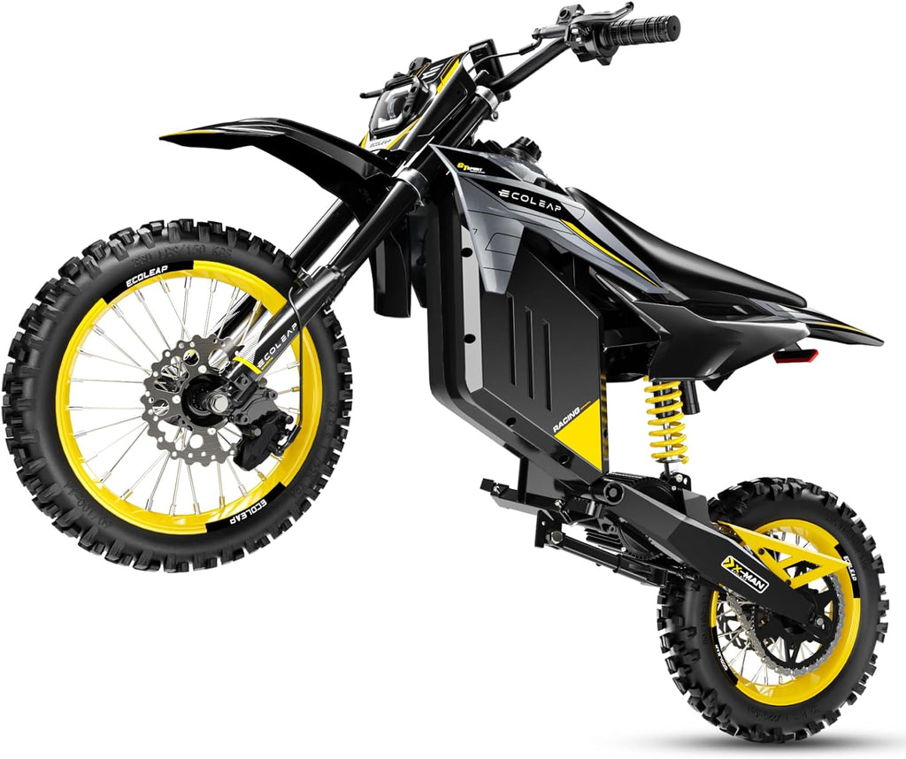 Electric Dirt Bike for Teens & Adults, Peak 3500W Motor, Up to 37 MPH, Long-Range Off-Road E-Bike with Dual Suspension & Hydraulic Brakes