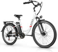 26" Step-Through Electric Cruiser Bike for Adults, Peak 500W Motor, 7-Speed City Commuter E-Bike, Up to 19.8 MPH