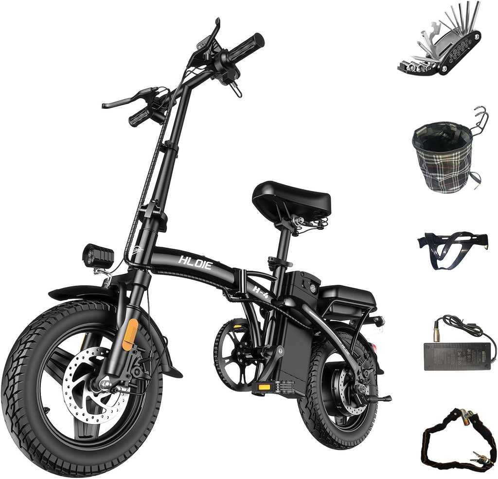 14" Foldable Electric Bike for Adults & Teens, Peak 750W Motor, Up to 23 MPH, Mini Commuter E-Bike with Up to 35 Miles Pedal-Assist Range