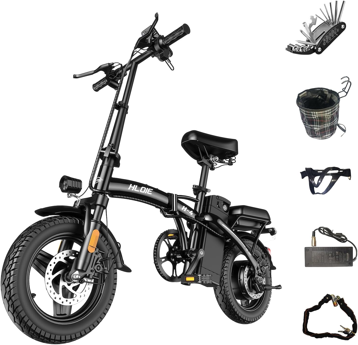 14" Foldable Electric Bike for Adults & Teens, Peak 750W Motor, Up to 23 MPH, Mini Commuter E-Bike with Up to 35 Miles Pedal-Assist Range