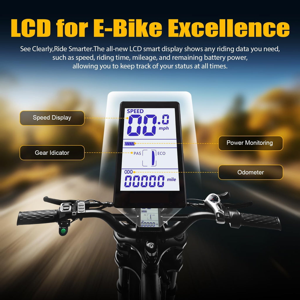 1500W Electric Bike for Adults & Teens, Up to 35 MPH Fat Tire E-Bike with 80+ Miles Range, Inverted Front Fork Suspension, Puncture-Resistant Tires, Easy Assembly