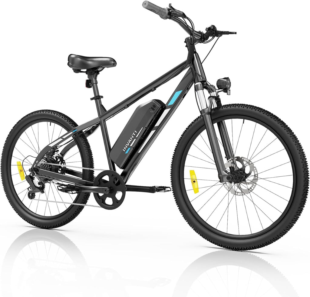 26" Electric Mountain Bike for Adults, 750W Peak Motor, Up to 20 MPH, 7-Speed Commuter E-Bike with Front Suspension & LCD Display