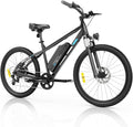 26" Electric Mountain Bike for Adults, 750W Peak Motor, Up to 20 MPH, 7-Speed Commuter E-Bike with Front Suspension & LCD Display