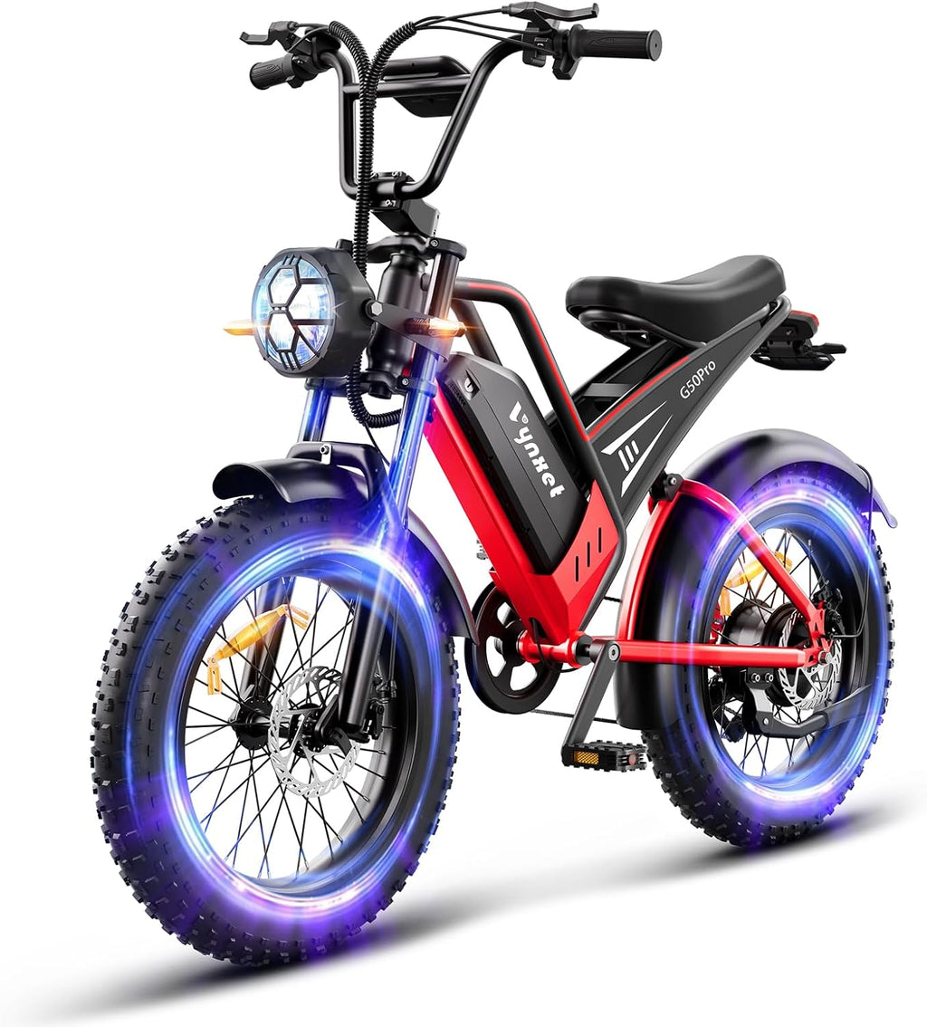 20" Fat Tire Electric Bike for Adults, 2000W Motor, Up to 35 MPH, Up to 75 Mile Range, 7-Speed All-Terrain Commuter E-Bike