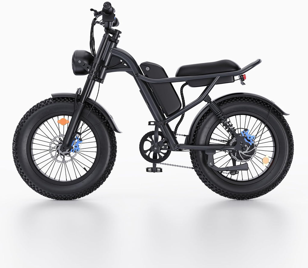 20" Fat Tire Electric Mountain Bike for Adults with 1500W Peak Motor, 7-Speed Gear System, Dual Headlights, Up to 28 MPH & Off-Road Design