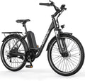 1000W Peak Electric City Cruiser Bike for Adults, 26" Commuter E-Bike, Up to 20 MPH Speed, 50 Miles Range, 7-Speed Gear System, Adjustable Stem & UL 2849 Certified