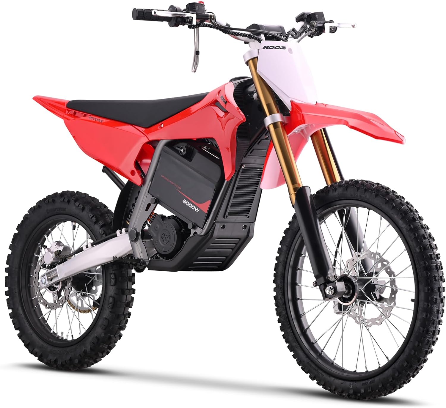 8000W Electric Dirt Bike for Adults, 72V High-Performance E-Motorcycle with Up to 56 MPH Speed, Hydraulic Brakes, All-Terrain 19”/16” Tires & Long-Range Battery System