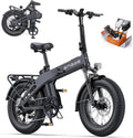 Folding Electric Bike for Adults with 1500W Peak Motor, App Connectivity, 20" Fat Tires, Hydraulic Brakes, Up to 28 MPH & 65 Miles Range