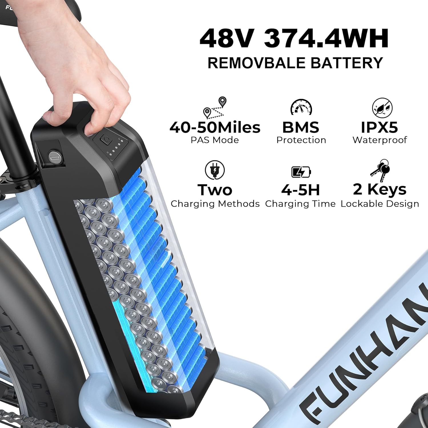 1000W Peak Electric City Cruiser Bike for Adults, 26" E-Bike with Up to 20 MPH Speed, 50 Miles Range, 7-Speed Gear System, Adjustable Stem & UL 2849 Certified