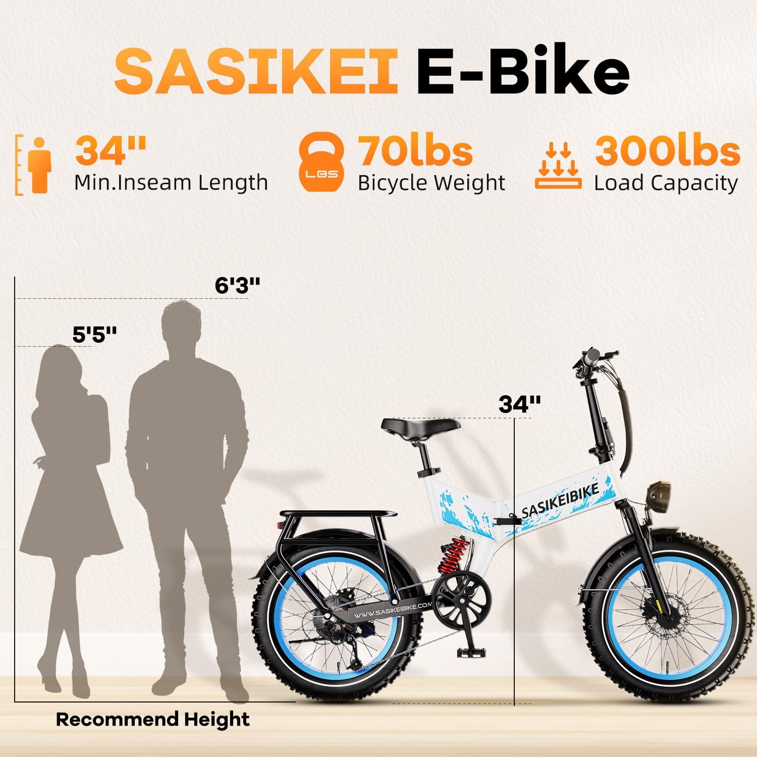 1500W Folding Electric Bike for Adults, 20" Fat Tire E-Bike with Up to 70 Miles Range, Dual Suspension, Foldable All-Terrain Commuter & Mountain Bicycle