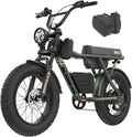 20" Fat Tire Electric Bike for Adults, 750W Motor, Up to 25 MPH, Up to 45 Mile Range, City & All-Terrain Commuter E-Bike with Rear Basket